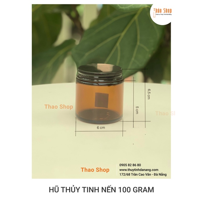 CỐC HŨ THỦY TINH ĐỰNG NẾN THƠM 100ML