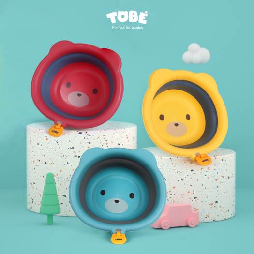 Chậu rửa mặt gấp gọn gấu con đáng yêu chính hãng ToBé