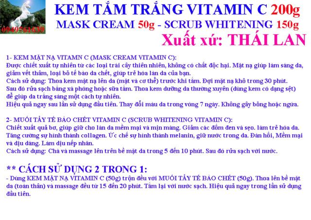 SET TẮM TRẮNG VITAMIN C THÁI LAN đ2đ2