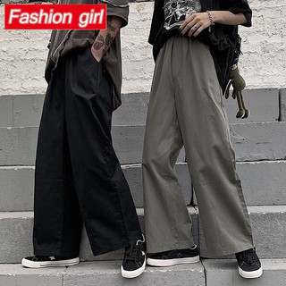 Quần Dài Ống Rộng Lưng Cao Phong Cách Hàn Quốc Cá Tính