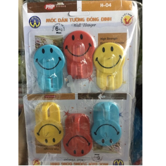 Combo 10VĨ  móc dán tường có đinh đóng vào tường loại 3cái cùng mẫu