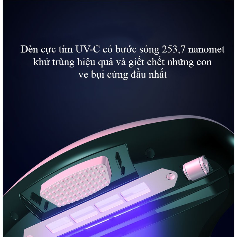Máy hút bụi giường chiếu AUX diệt khuẩn khử trùng bằng tia cực tím UV làm sạch giường nệm, sofa công suất mạnh mẽ | BigBuy360 - bigbuy360.vn
