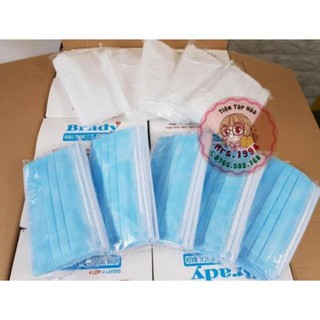 Khẩu Trang Y Tế 4 Lớp Giấy Kháng Khuẩn Gói 5 Chiếc Khẩu Trang Y Tế Brady Kháng Khuẩn