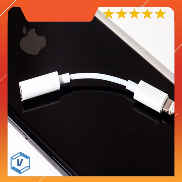 Jack chuyển đổi chân sạc IPsang chân Tai Nghe 3.5mm Cho IPCó Mic đàm thoại FULL BOX