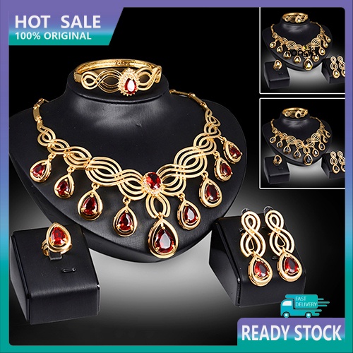 Bộ Trang Sức Đính Đá Cubic Zirconia Thời Trang Sang Trọng