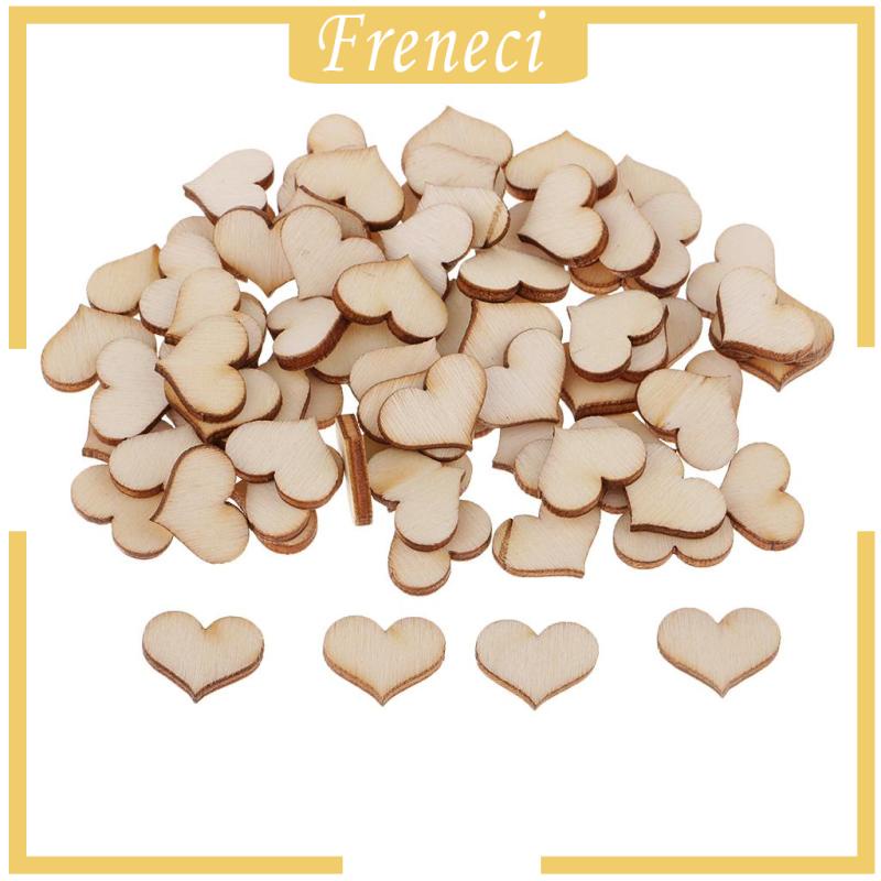 100x Hình trái tim bằng gỗ Trang trí đám cưới Ủng hộ