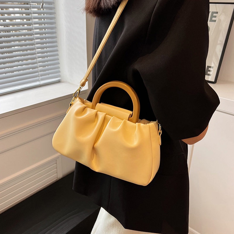 Túi đeo chéo IELGY hình dạng đám mây màu sắc đơn giản phong cách retro thời trang dành cho nữ