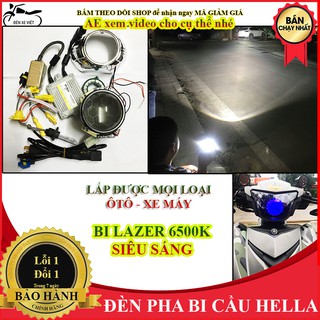 [CÓ VIDEO] Đèn pha bi cầu Hella Bi lazer bóng xenon 6500k siêu sáng lắp cho mọi xe máy oto - Tùy chọn màu mắt quỷ