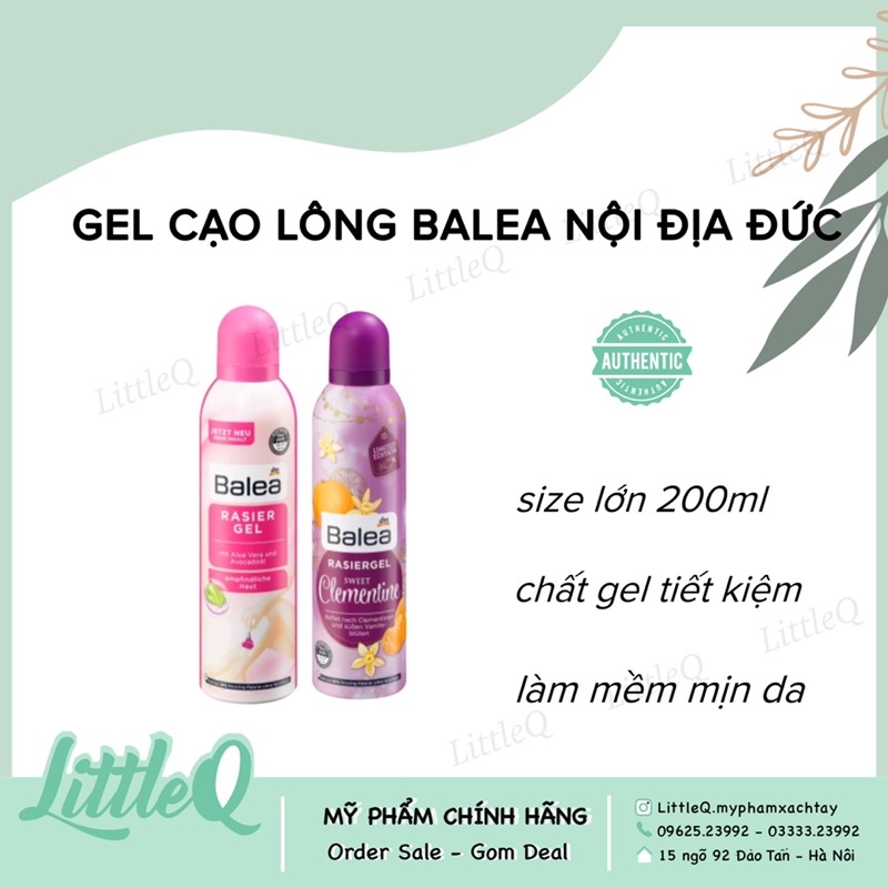 [FREESHIP] GEL CẠO LÔNG BALEA NỘI ĐỊA ĐỨC 200ml DA NHẠY CẢM