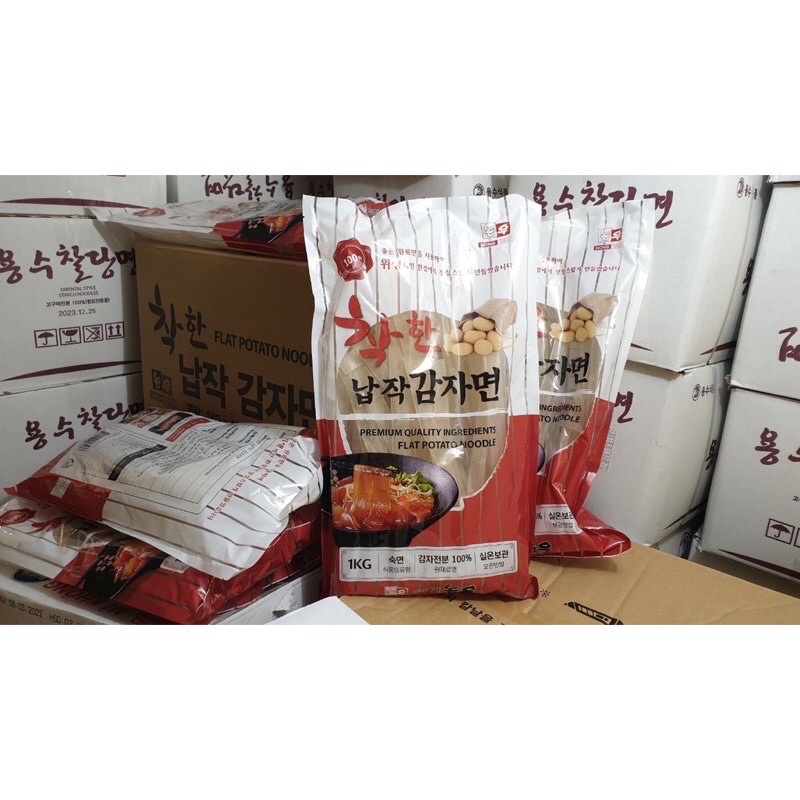 1KG Miến Dẹt Khoai Tây Hàn Quốc - Ăn Kiêng, Giảm Cân, Ăn Chay - Chuẩn Hàn