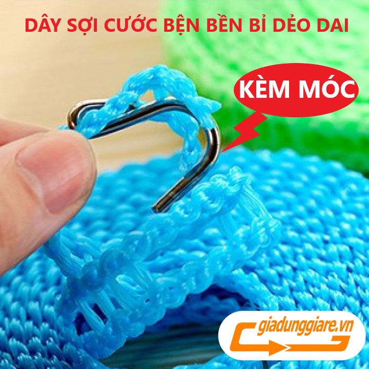 Cuộn DÂY PHƠI quần áo chống dồn chịu lực dẻo dai (Dài 5m , Mầu giao ngẫu nhiên) - giadunggiare.vn