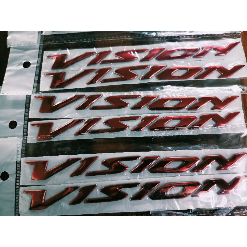Bộ chữ nổi Vision crôm đỏ siêu đẹp