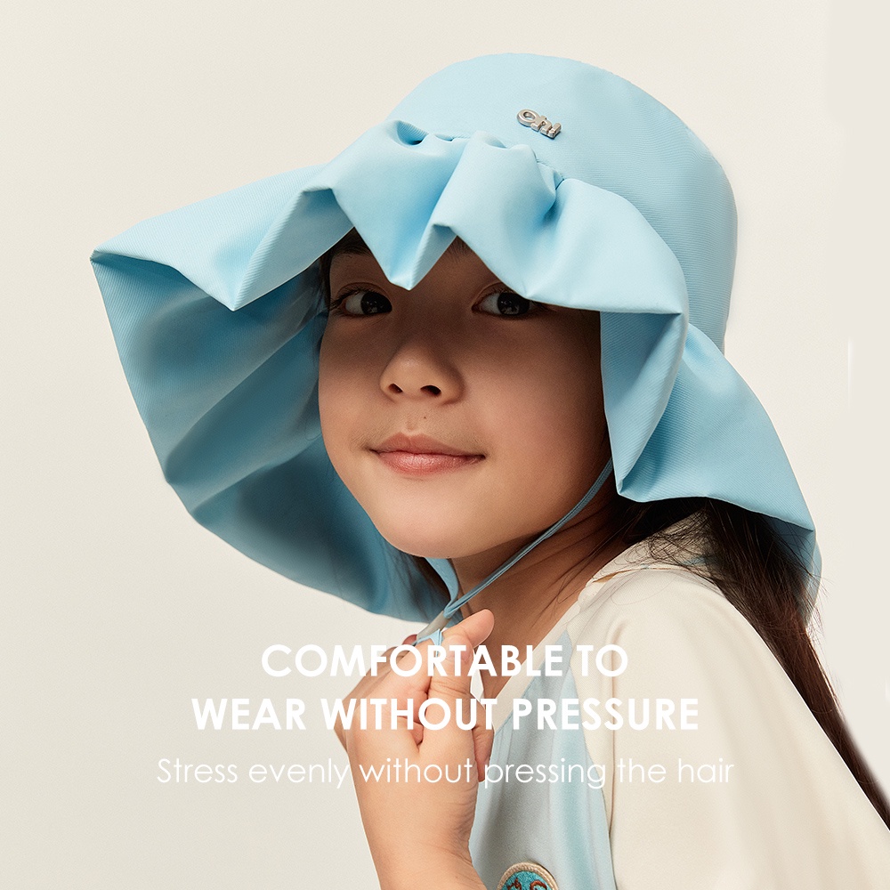 Mũ OHSUNNY vành rộng thông thoáng chống UPF50+ UV phong cách hè cho bé