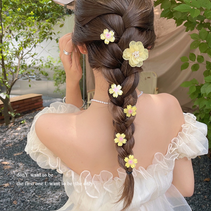 Bộ 5/10 Kẹp Tóc Hình Hoa Nhỏ Xinh Xắn Cho Bé Gái
