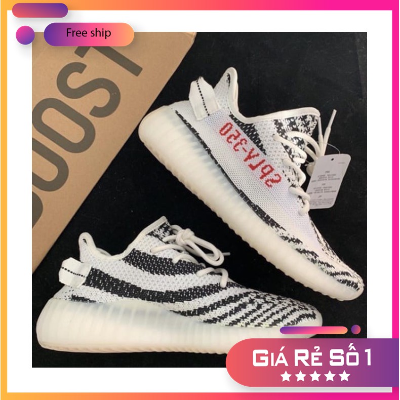 [FULL BOX+VIDEO] Giày Sneaker YZ350 Zebra Ngựa Vằn