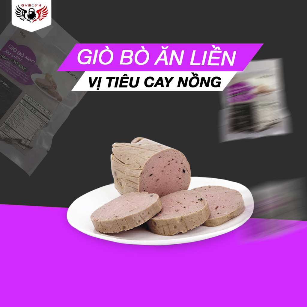 Giò Đùi Bò Túi 100g - Ăn Liền Giúp Tăng Cơ Giảm Mỡ