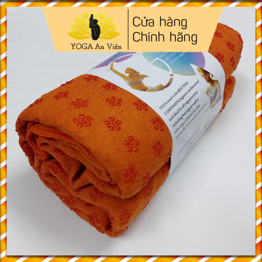 Khăn trải thảm phủ hạt cao su 183x63cm - Khăn trải thảm yoga chất liệu cotton thấm hút mồ hôi -  chống trơn trượt