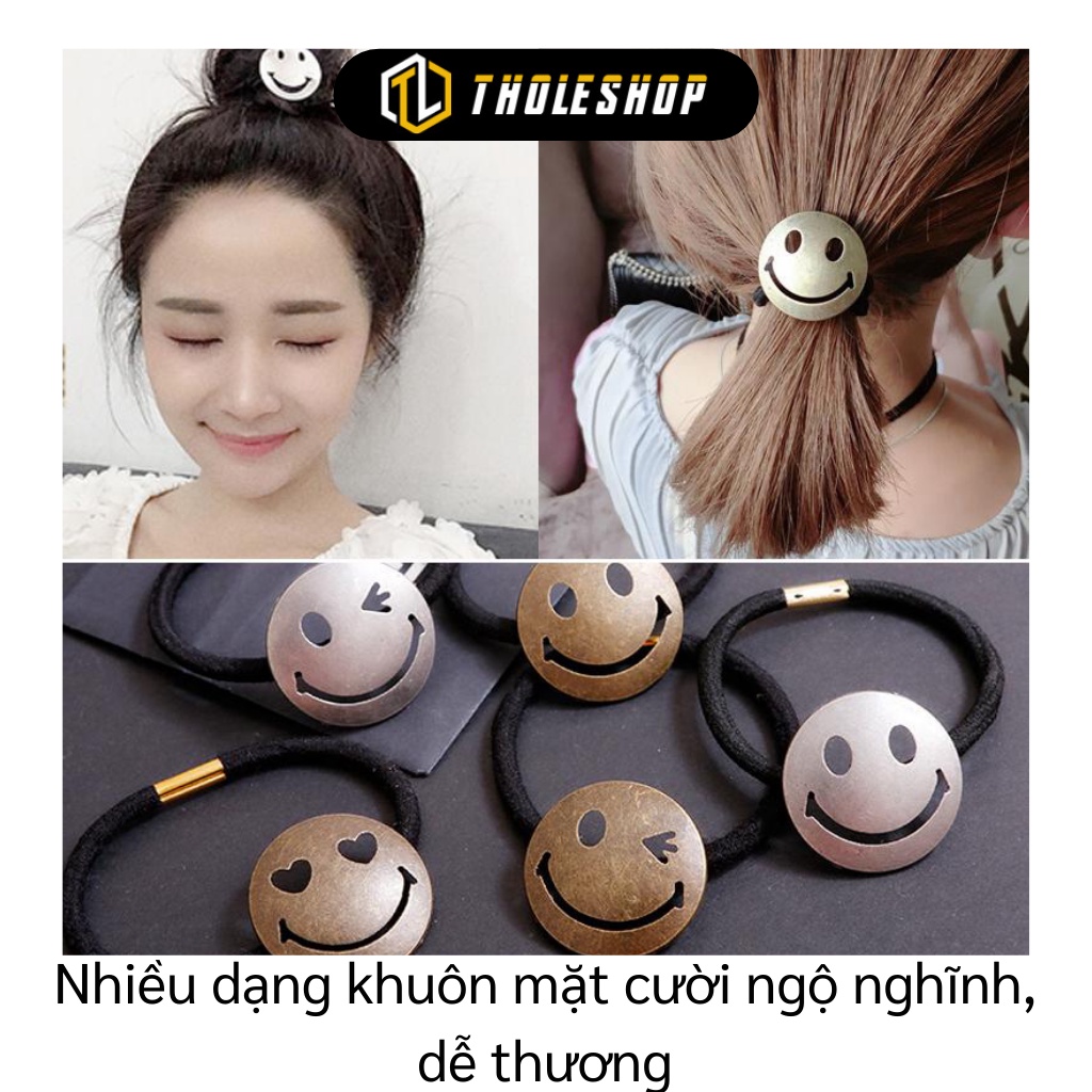 Dây Cột Tóc - Thun Buộc Tóc Hình Mặt Cười Ngộ Nghĩnh, Đơn Giản 5992