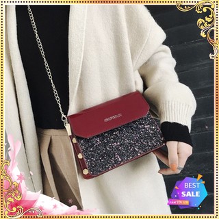 Túi Xách Nữ💖 FREESHIP 💖Túi xách đeo chéo Da PU Phối Nhũ Hàng Quảng Châu Cao Cấp
