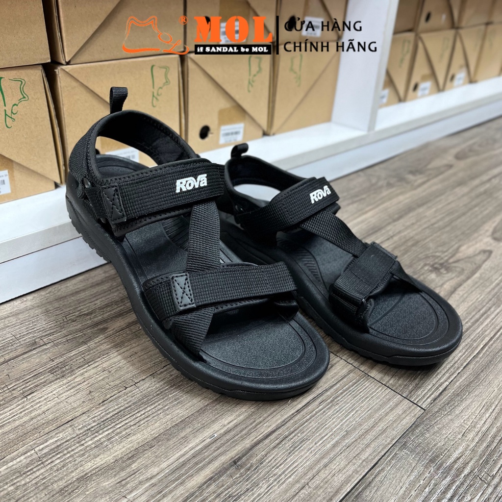 Giày Sandal Nam Hiệu Rova Quai Ngang Đế Cao Su Quai Dù Phù Hợp Đi Học Đi Làm Mã RV965