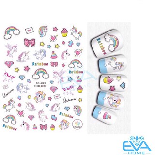 Miếng Dán Móng Tay 3D Nail Sticker Tráng Trí Hoạ Tiết Ngựa Hồng Pony CA065