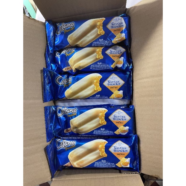 SET 10 QUE - Kem que phô mai trân châu hoàng kim Celano 65g