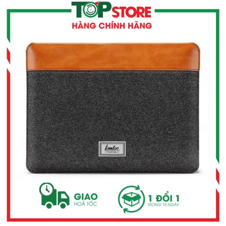 Túi Chống Sốc Tomtoc  Felt & Pu Leather For Macbook Pro/Air 13'' New  Bảo hành 12 tháng