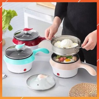 Ồi lẩu mini nồi hấp 2 tầng nồi nấu mì ca nấu mì nồi điện nồi lẩu mini đa năng ca nấu mì đa năng BH 6 tháng