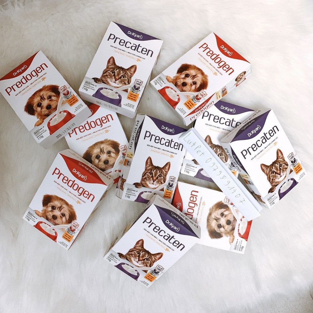 [ RẺ VK-L]Sữa bột Dr.kyan cho chó mèo bầu, chó mèo con bổ sung khoáng vitamin canxi dinh dưỡng - hộp giấy 110gr