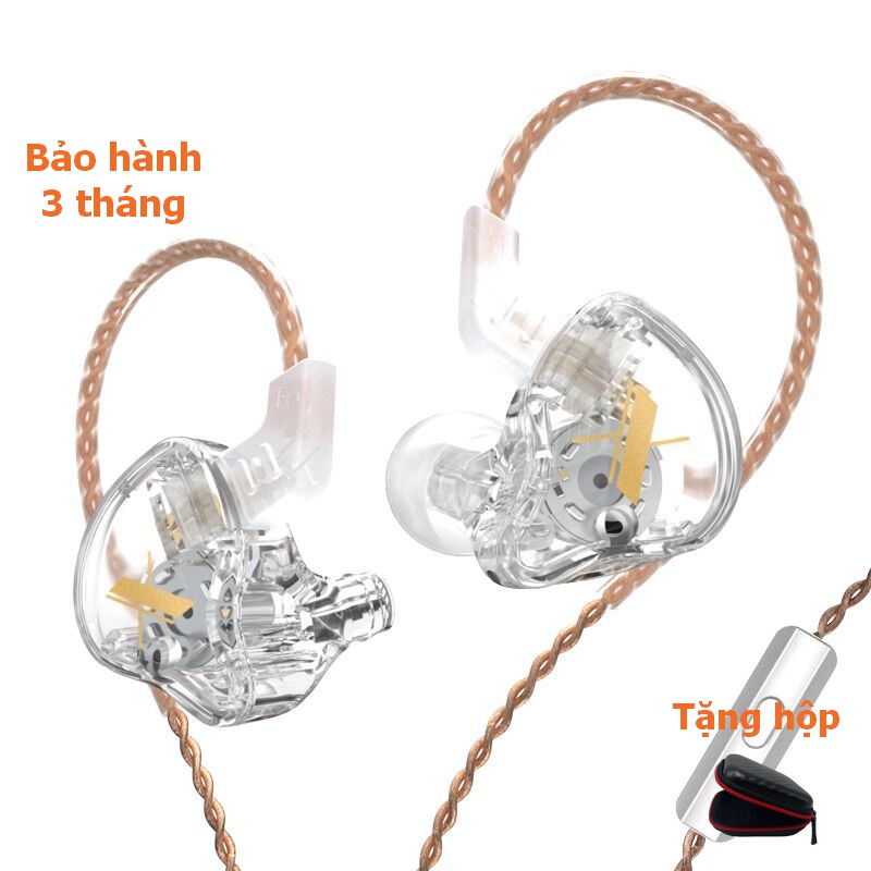 [NC] Tai nghe KZ EDX màu trong suốt In Ear Có Mic | 1 Dynamic 10MM | Chuyên Lossless | Jazz Ballad không lời nhạc cụ