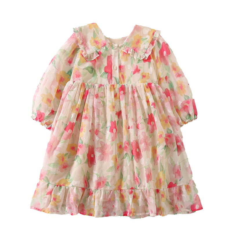 Đầm Chiffon Phong Cách Hàn Quốc Thời Trang Mới Dành Cho Bé Gái 2022