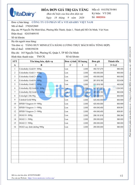 Sữa Non ColosBaby Gold 0+ 800g