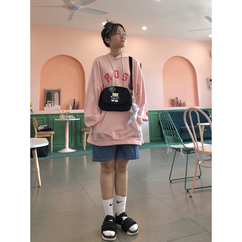 Túi đeo chéo size nhỏ gấu siêu cute Beoo (hình thật)