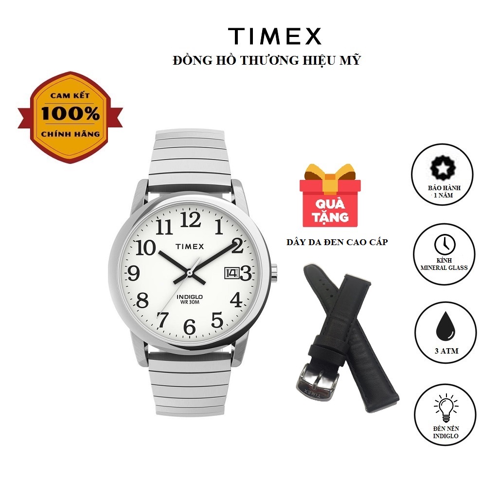 Đồng hồ nam Timex Easy Reader 35mm - TWG025400 Dây Kim Loại - Chính Hãng