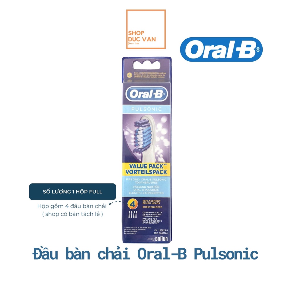 Đầu Bàn Chải Thay Thế Pulsonic Dùng Cho Máy Bàn Chải Oral-B Pulsonic Slim