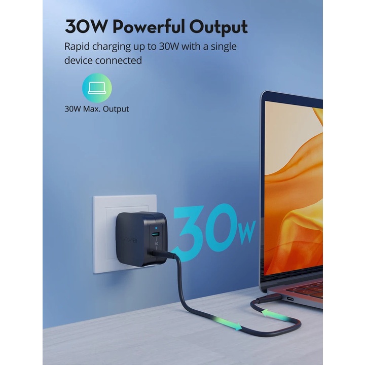Củ Sạc Nhanh 40W RAVPower RP-PC152, dual Type-C PD 20W, PPS max 25w