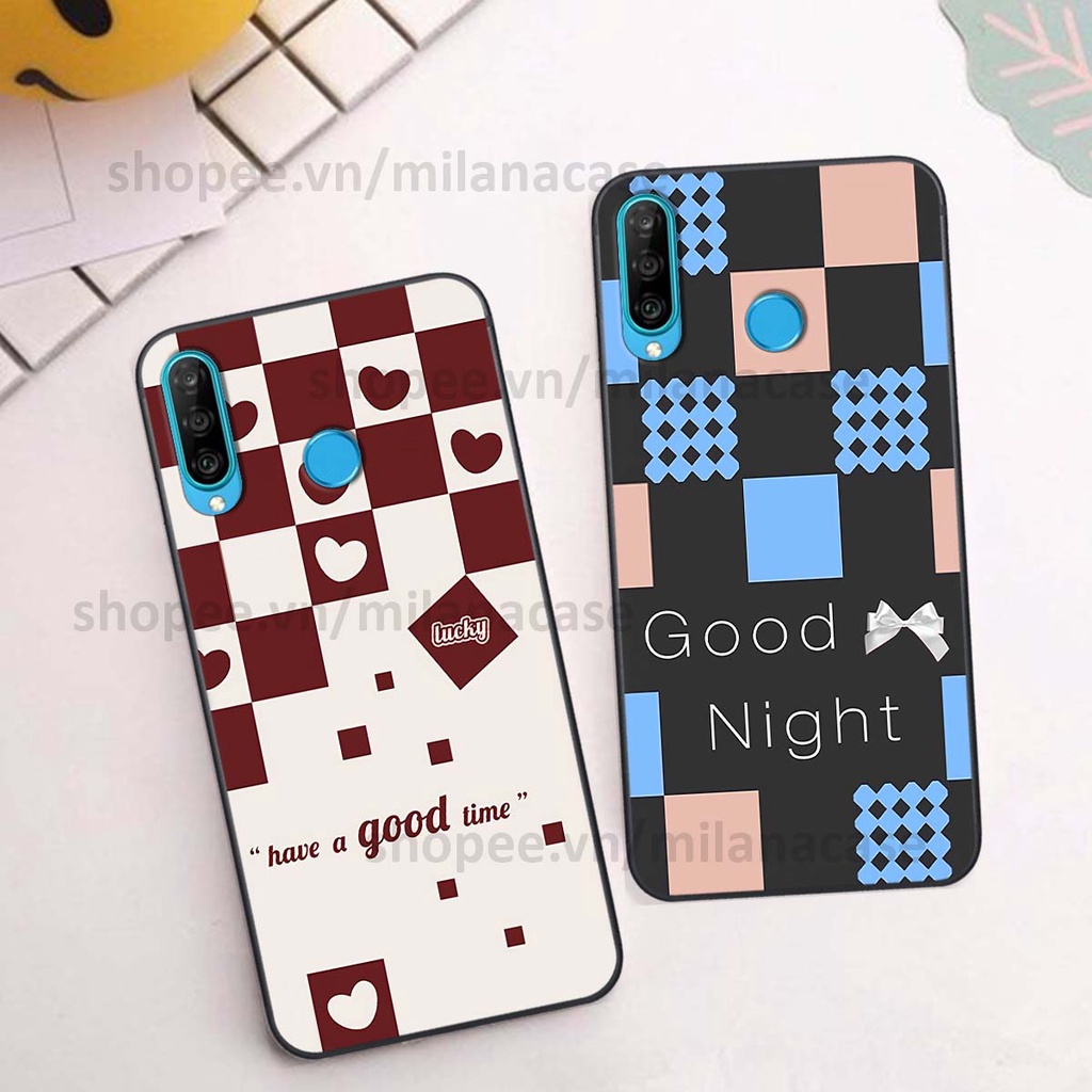 Ốp Huawei Nova 4e / P30 Lite caro họa tiết nhiều màu sắc siêu đẹp thời trang cá tính