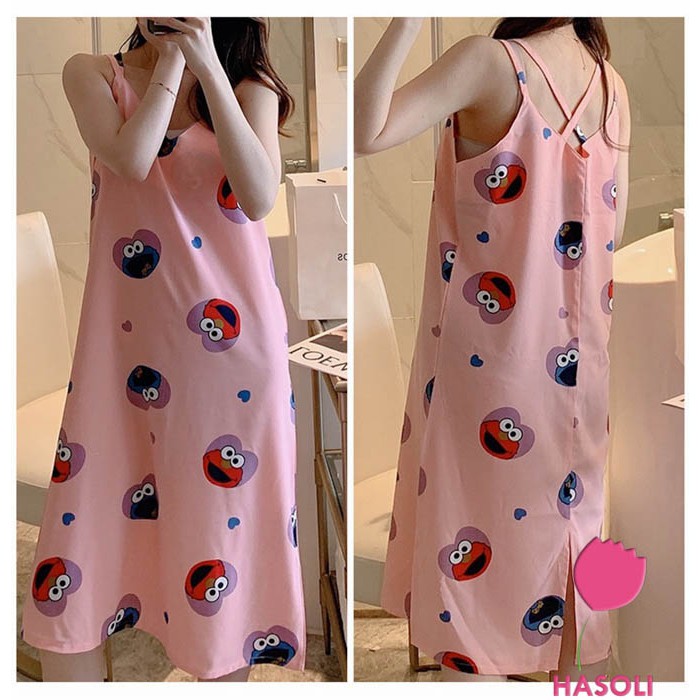 Váy Ngủ Nữ 2 Dây Hình Mickey Siêu Xinh Xắn - Đồ Ngủ Mặc Nhà Có Miếng Đệm Mềm Mịn Siêu Mát DB14