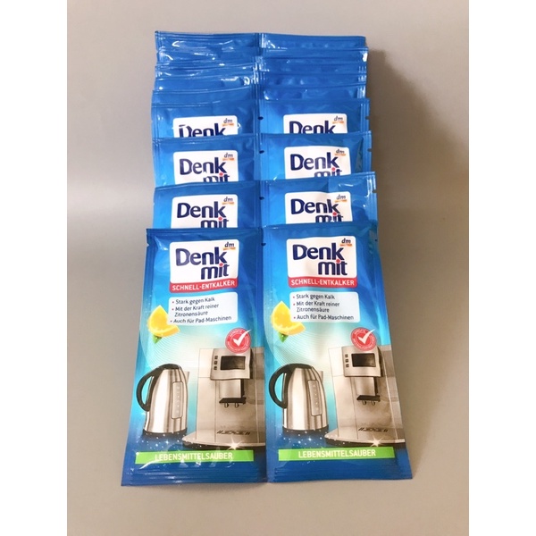 ( Bill Đức ) - Bột Tẩy Cặn bình đun nước, Ấm siêu tốc Denkmit Đức- tẩy cặn canxi