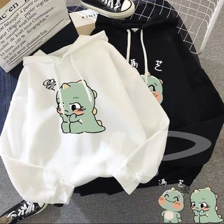 Áo hoodie khủng long Má Hồng, hoodie khủng long má hồng chất liệu nỉ bông