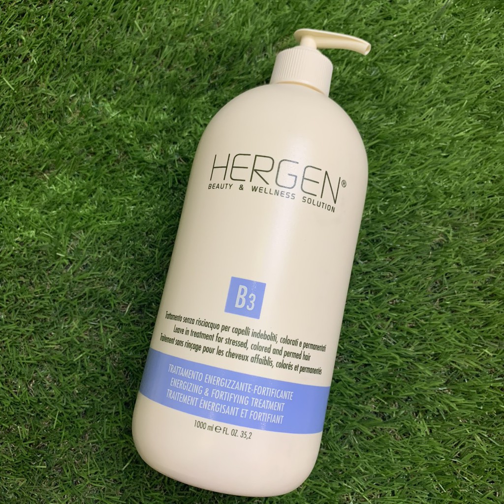 Mỡ dưỡng xả khô Hergen B3 Leave-in Treatment for stressed, colored and permed hair 1000ml