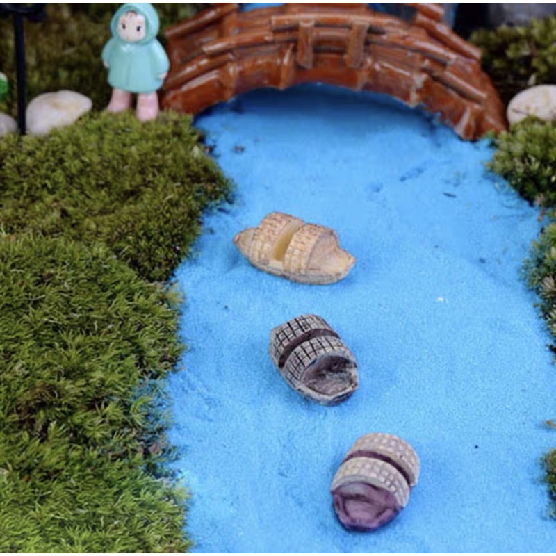 Tiểu Cảnh Thuyền Sứ Mini | Phụ Kiện Trang Trí Hồ Cá, Terarium, Sen Đá, Xương Rồng