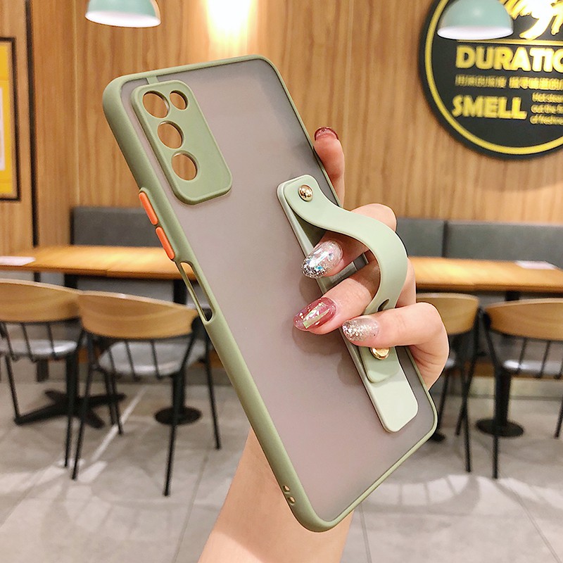 Ốp lưng Redmi Note 10 9 9S 9A 9T 8 7 Pro POCO M3 X3 NFC Xiaomi MI 3D Upgrated 2nd Skin Feel Candy Color Soft Bumper Hard Case Cover+Wristband