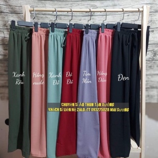 Quần ống rộng ( KÉO qua xem màu và ảnh thật. chất xốp thái. sỉ trên 3 cái giá 55k)