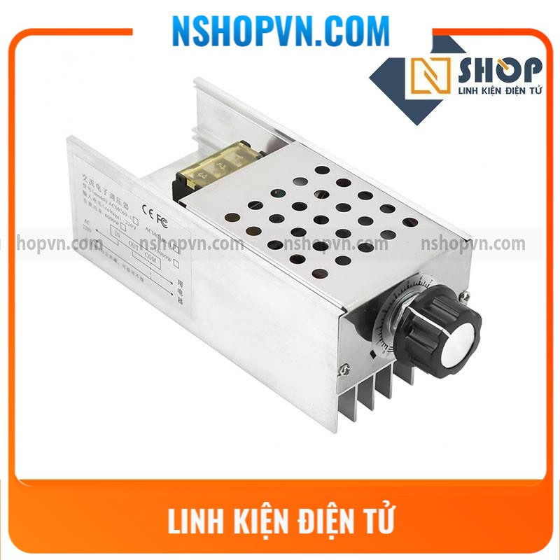 Dimmer AC 6000W điều chỉnh giảm điện áp 220VAC xuống để dùng cho đèn sợi đốt, động cơ