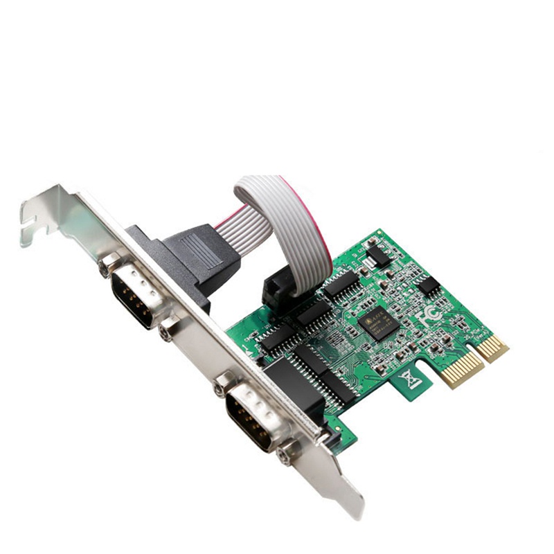 Pcie to Two Serial Ports RS232 Interface Industrial Control Computer Expansion Card Adapter Computer PCI-E Serial Card