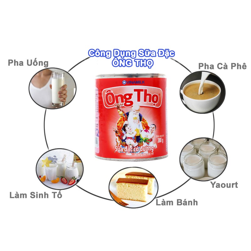 Sữa đặc Ông Thọ đỏ lon 380g