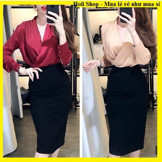 Chân váy bút chì dáng dài,Chân váy công sở nữ Umi co giãn
