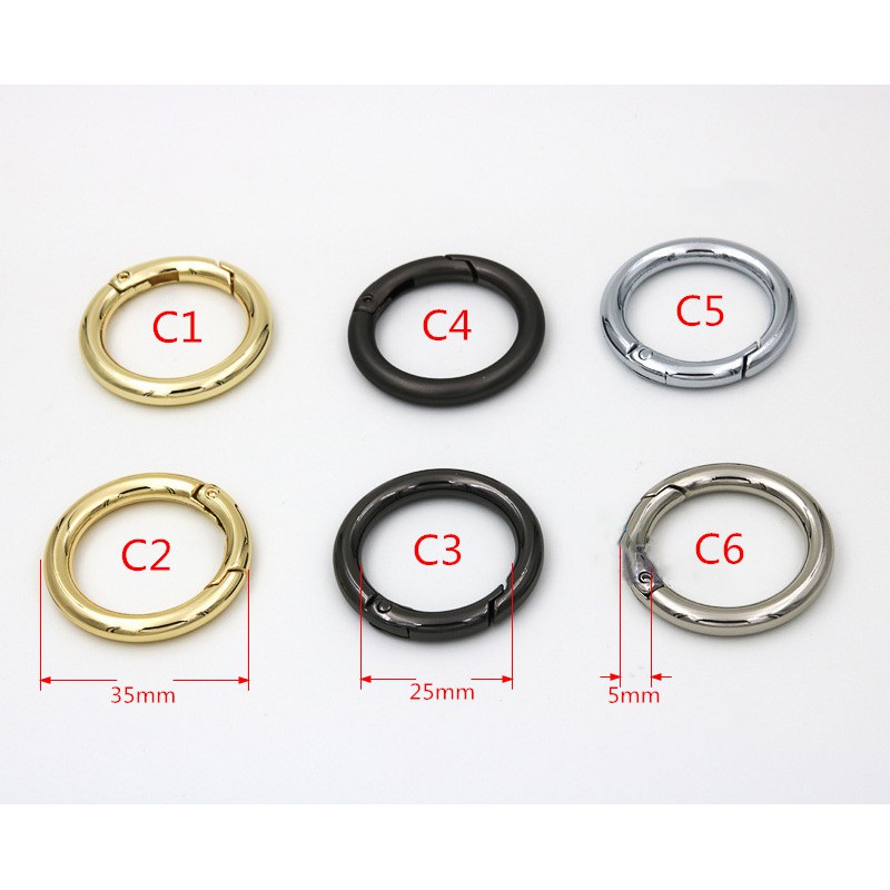 1pc 35mm Openable Spring Rings Bag Belt Strap Buckle Clip DIY Accessories