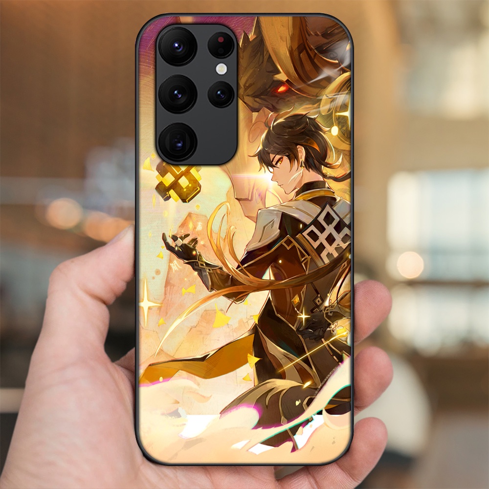 Ốp lưng Samsung S20 Ultra viền đen in hình Zhongli Genshin Impact